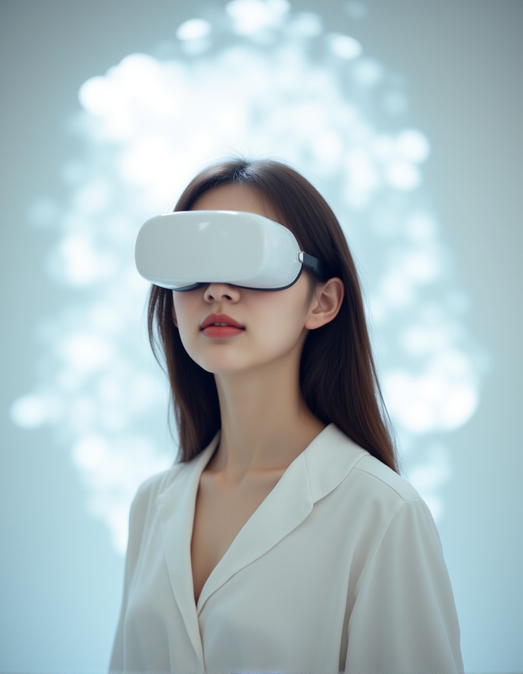 woman with vr technology atmosphere revolutionary exceptional magnum with remarkable details