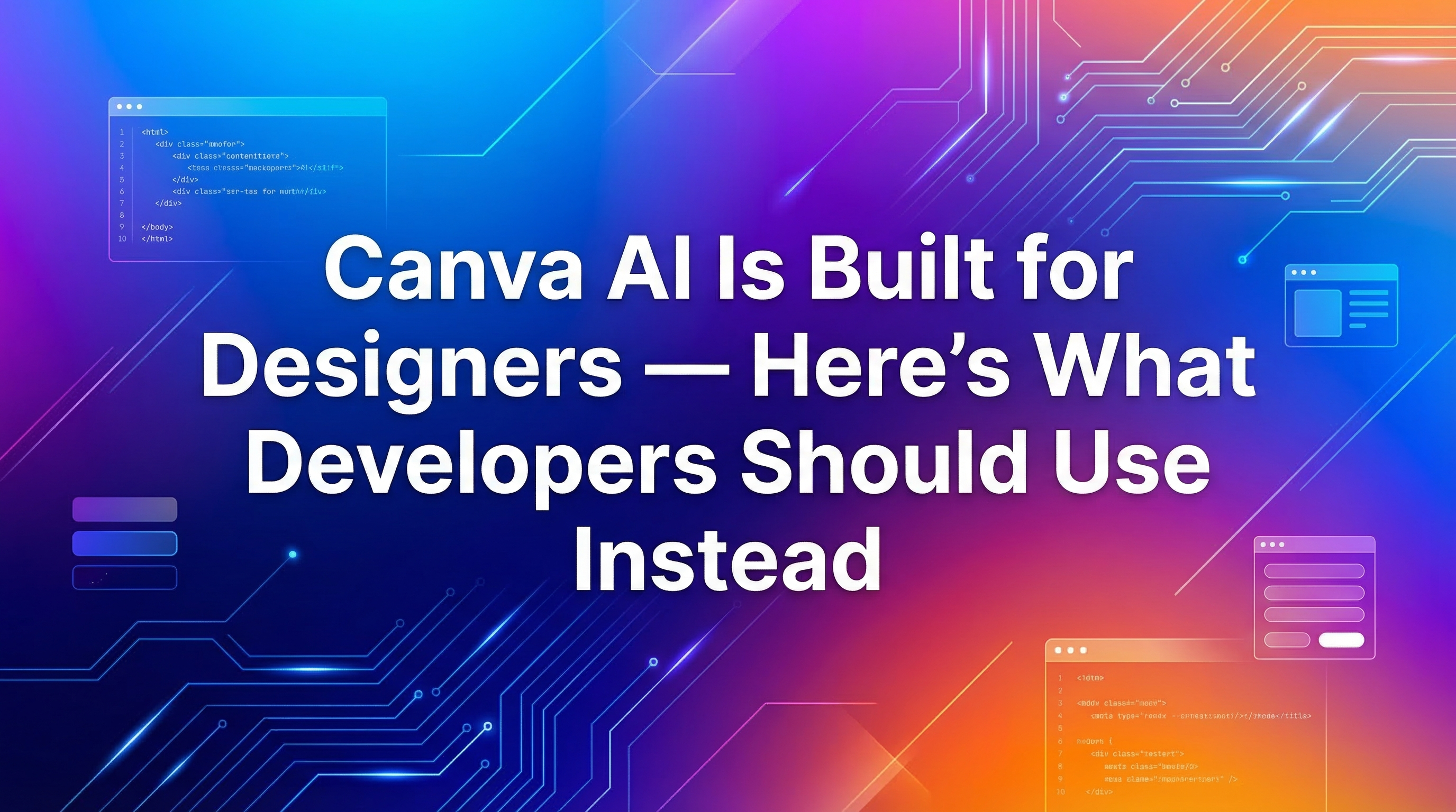 Canva AI Is Built for Designers — Here's What Developers Should Use Instead
