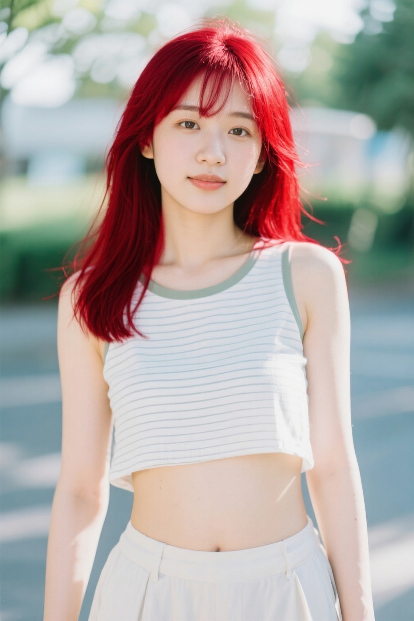 Change to red hair.
