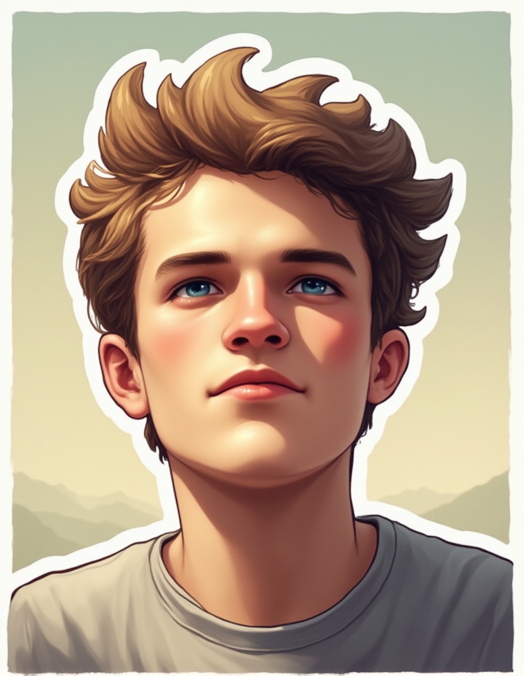 portrait, sticker art