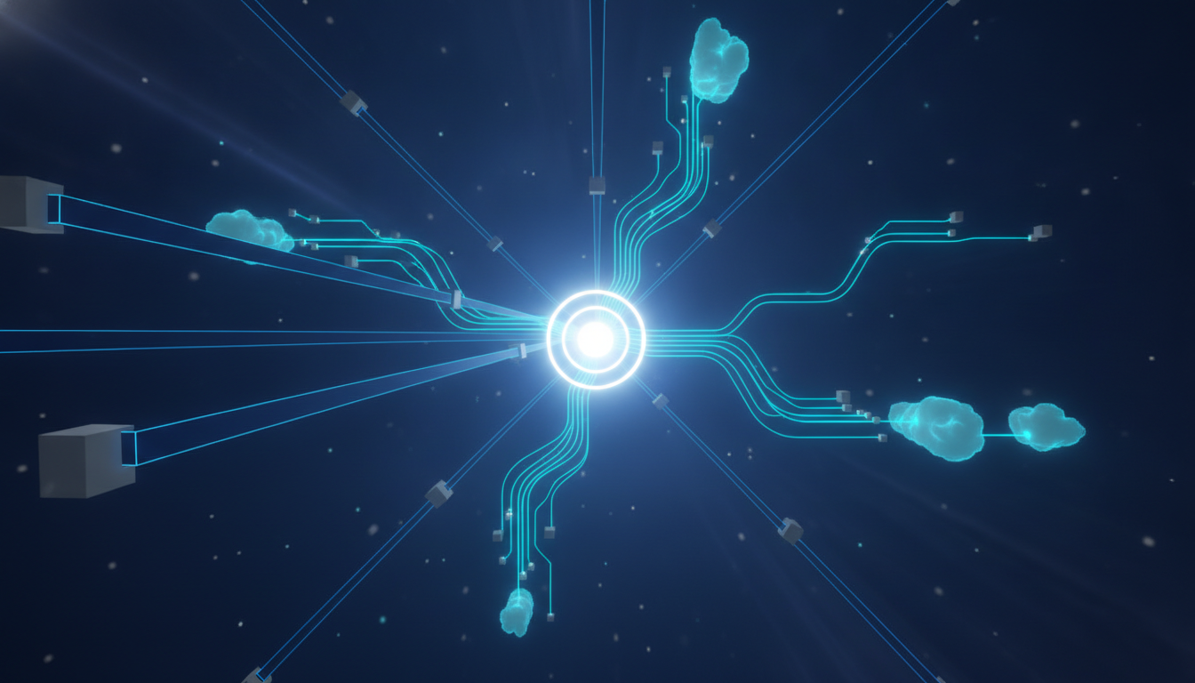 A checklist for choosing an iPaaS platform, showing data flowing through different architectural paths.
