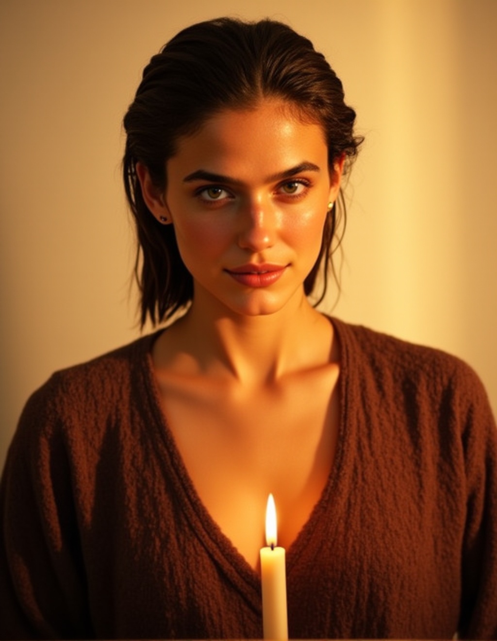 portrait, candle light
