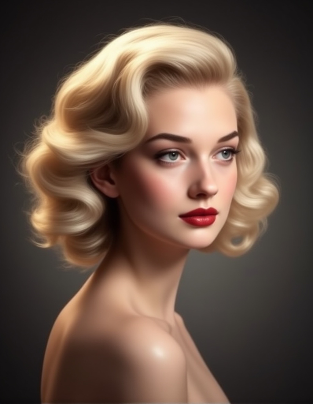 portrait, side view