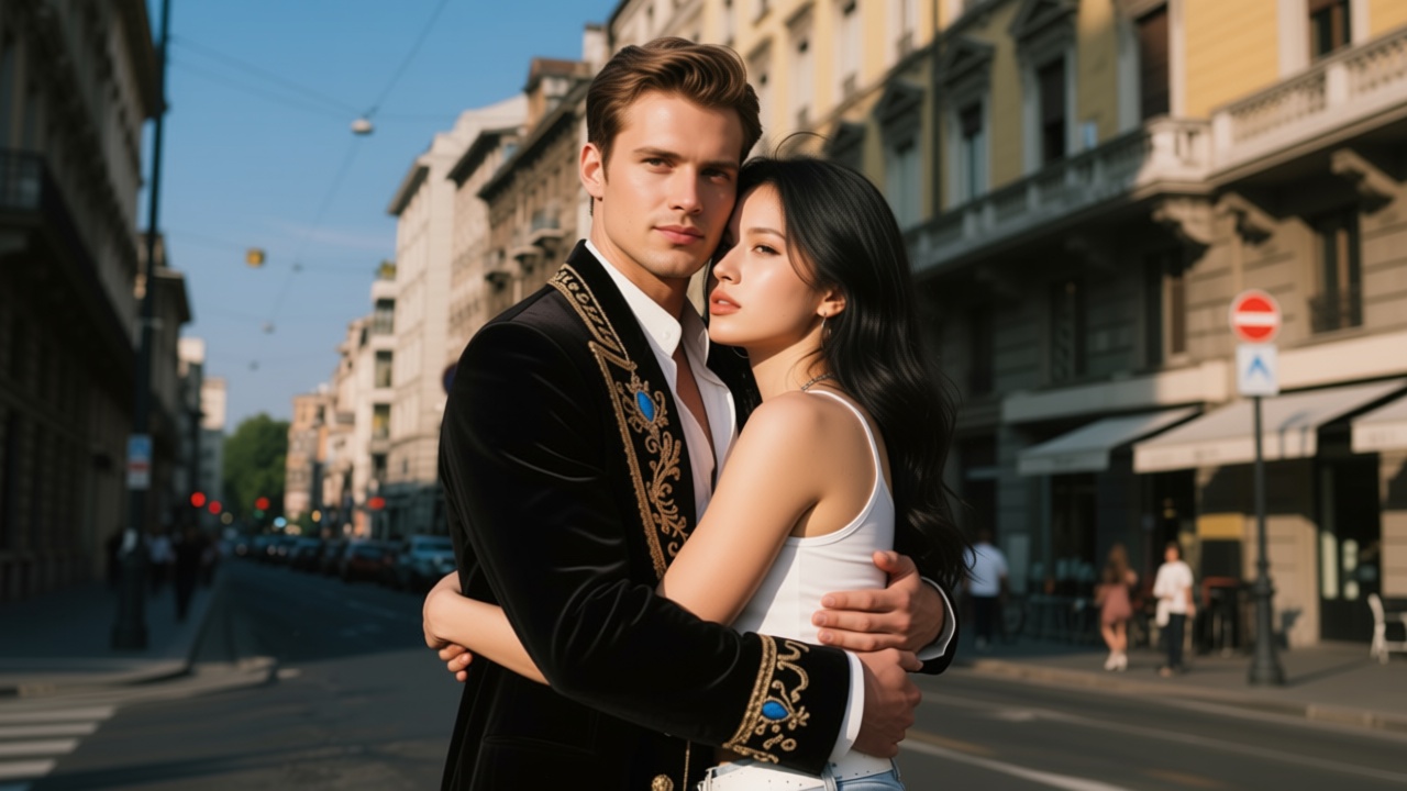 The man from Figure 1 and the woman from Figure 2 are hugging each other.

