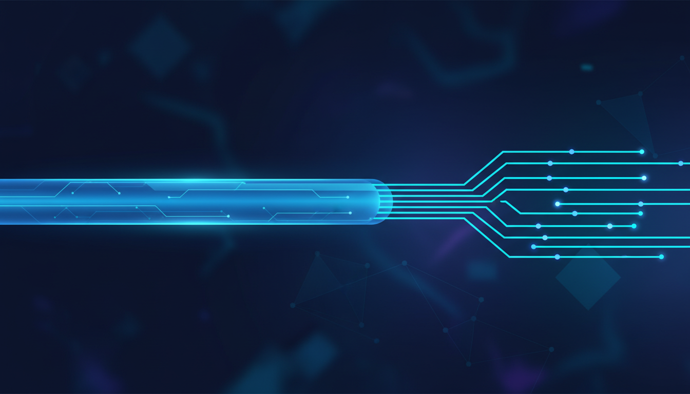 Abstract visualization of n8n execution modes: a single main process versus a scalable queue architecture with multiple worke