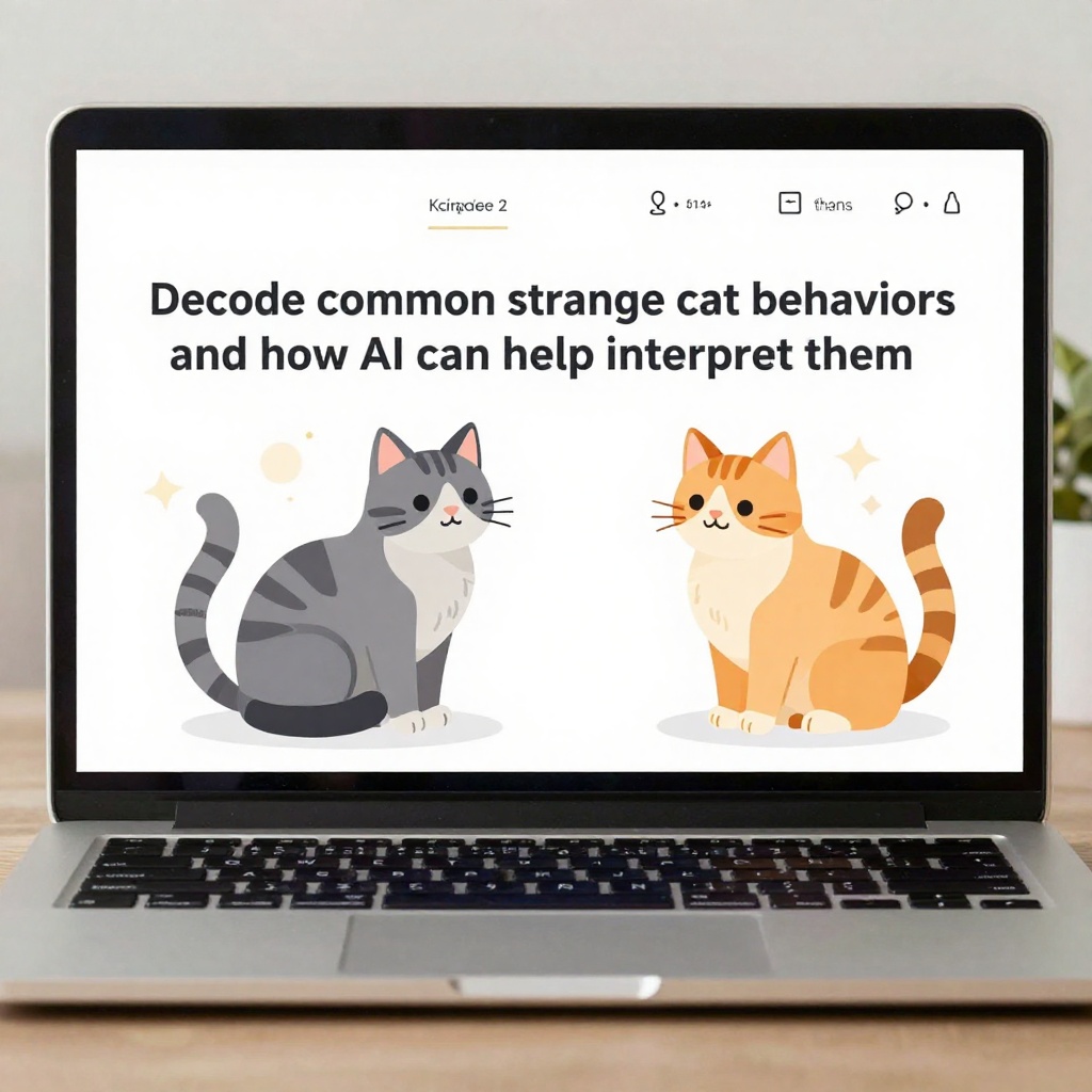 Curious cat in a cozy living room with a smart home setup including AI Cat Door